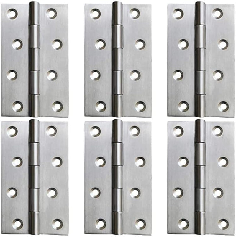 Biellaâ„¢ 6Pcs Folding Butt Hinges- Inner Door Butt Hinge with Mounting Screws for Cupboard, Cabinet, Windows, Jewellery Box Home Furniture Hardware Cabinets-4Inchâ€¦
