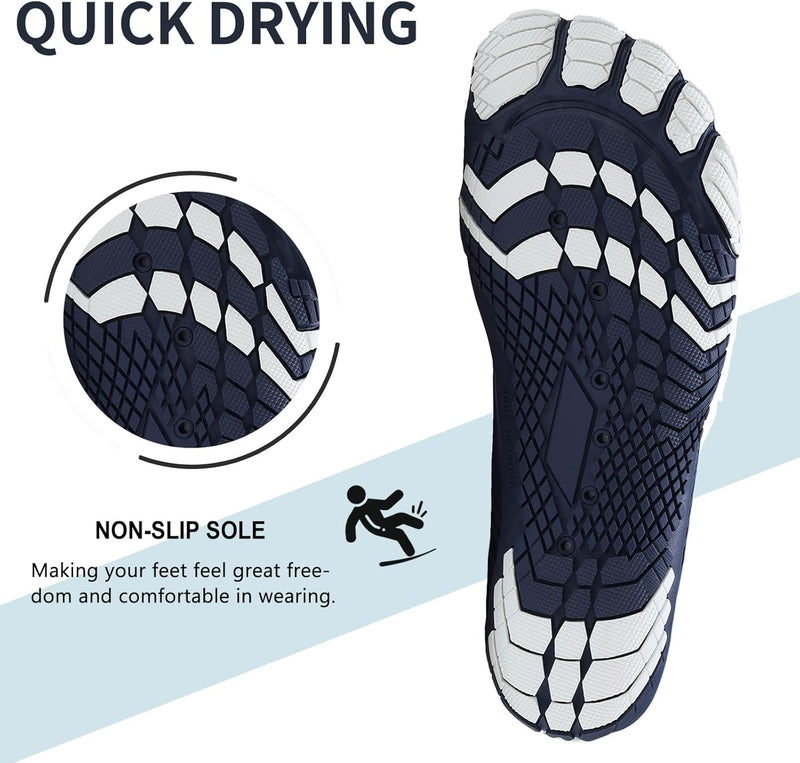 OUSIMEN Water Shoes Womens Mens Quick-Dry Non-Slip Soft Barefoot Swimming Shoes for Pool Beach Aqua Sports Outdoor Surf Water Park Yoga Shoes