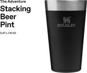 Adventure Vacuum Pint, 0.47 Liter, Matte Black - Matte Black