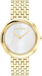 TWISTED BEZEL Women Watch, Analog - Gold And Mother Of Pearl