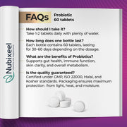 Premium Probiotic 5 Billion CFU Tablets with Prebiotics & Lactobacillus Digestive, Immune & Skin Health Support for Women & Men Gluten-Free Sugar-Free Halal Certified Gut Health