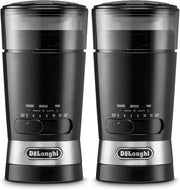 De'Longhi Electric Coffee & Spices Grinder Mill With Stainless Steel Blade, & 3 Grinding Level Settings, 12 Cups Capacity, KG210, Black (Pack of 2) - Talla Ãnica (Pack of 2) Electric Coffee & Spices Grinder