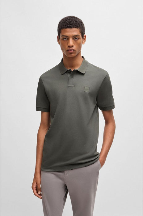 BOSS Men's Passenger Slim Fit Stretch Cotton Polo Shirt with Logo Patch
