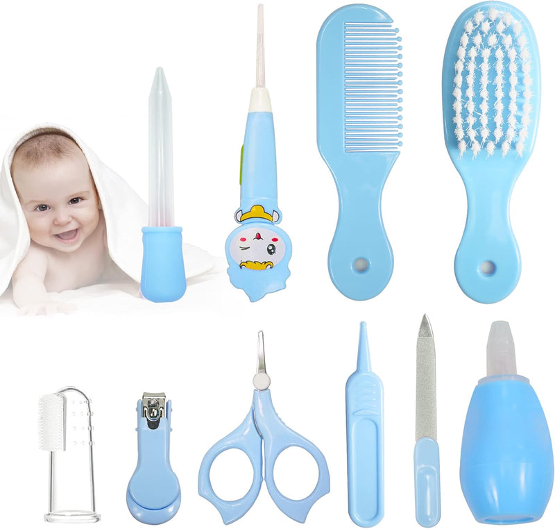 Baby Kit, 10 in 1 Portable Baby Basics Kit with Storage, Newborn Baby Health Safety Care Set for Infant Toddlers Care Keep Healthy and Clean