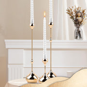 Gold Decorative Metal Candle Holder for Home,3Pcs Layered Height Taper Candlesticks Holder,Modern Home Gold Candle Holder Table Centerpiece Decoration
