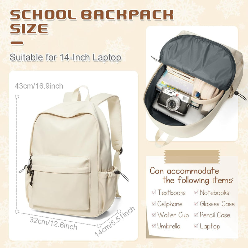 VECAVE Lightweight Casual Laptop Backpack Purse for Women,Travel Backpack with laptop compartment