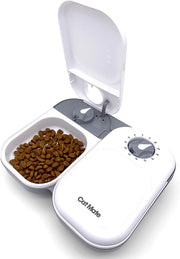 Cat Mate C100 Single Meal Automatic Pet Feeder for Cats and Small Dogs (no ice pack) - 2 Bowl Feeder