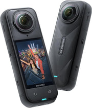 X5 - Waterproof 8K 360 Action Camera, Leading Low Light, Invisible Selfie Stick Effect, Rugged and Replaceable Lens, 3-Hour Battery, Triple AI Chip Design, UAE Version - Action Camera
