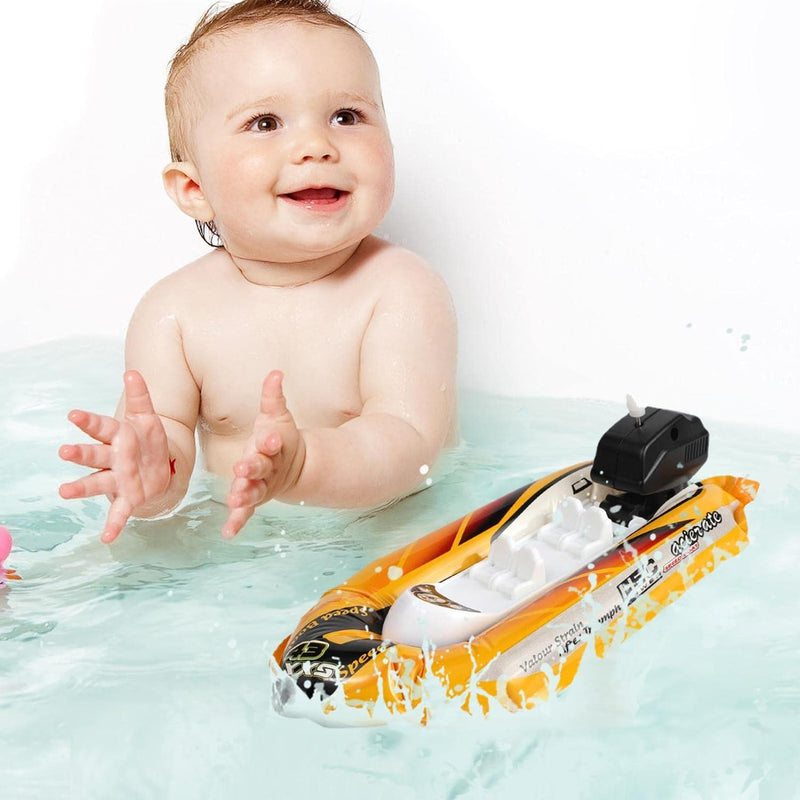 Speedboat Water Toy for Kids,Inflatable Kids Float Ship - Tub Gift for Baby Infant Toddler Child Kid, Bathtub Ship Toy for Bathroom Shower Game Swimming Pool Party
