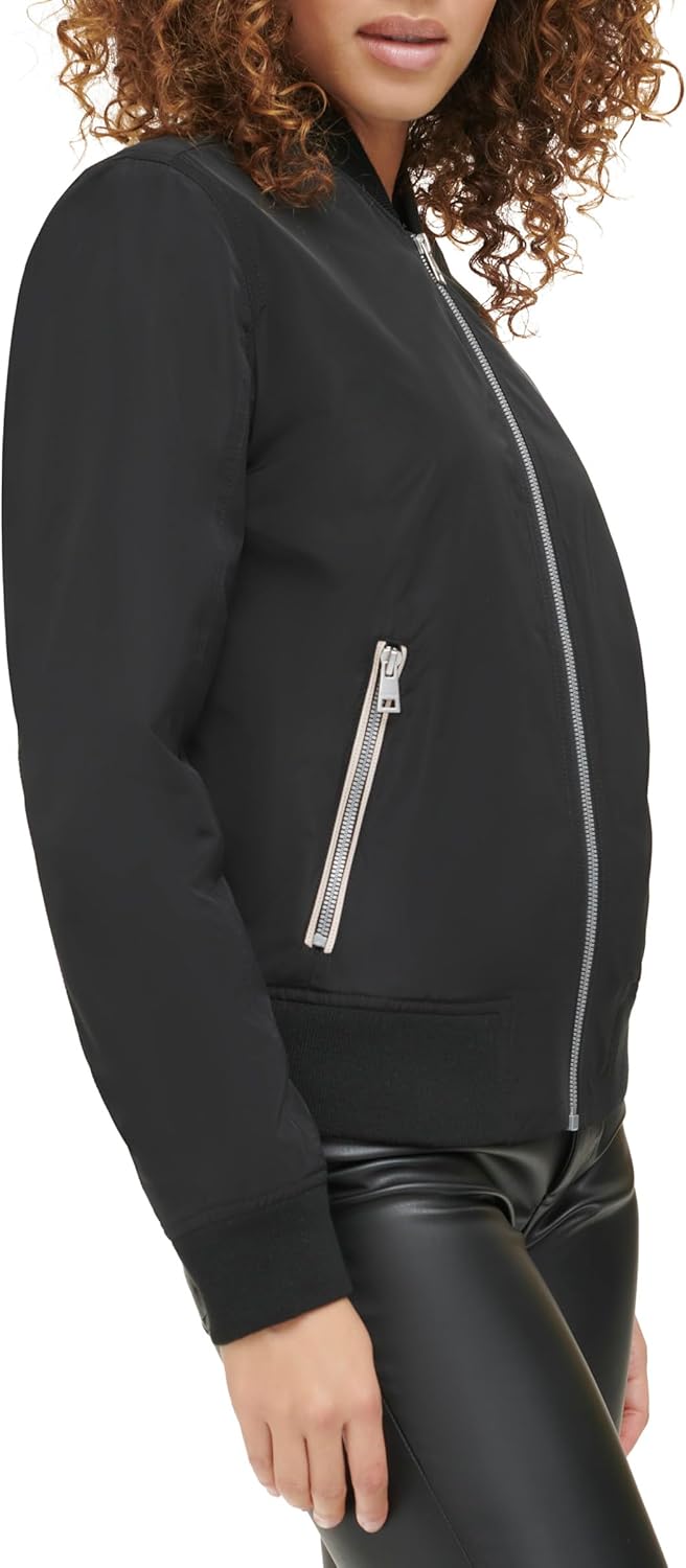 Levi's Women's Women's poly bomber jacket with contrast zipper pockets Jacket