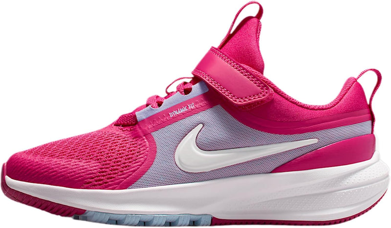 Star Runner 5 PS unisex-child LACED SHOES - RUSH PINK/WHITE-ALUMINUM