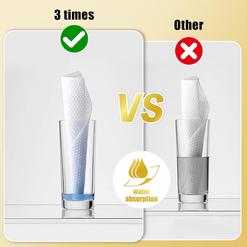 Disposable Face Towel, Cotton Tissue Soft Dry Wipes, Simple Cleaning Facial Tissues Dry Wet Dual Portable Use for Sensitive Skin & Baby & Makeup Remover & Personal Care,Pack of 20