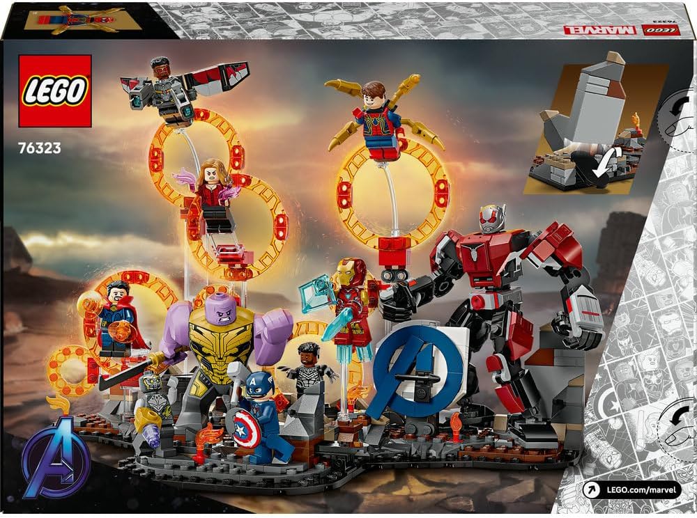 Marvel Avengers: Endgame Final Battle 76323 Building Toy, Thanos Figure, Ant-Man Mech & 9 Minifigures, Play Set, Gift for 10+ Year Old Boys & Girls, 621 Pieces