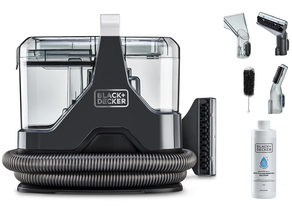 BLACK+DECKER Powerful Multisurface Spot Cleaner | Carpet, Sofa, Upholstery, Stairs, and Car Interior Stain Remover with Dual Tank System | 600W Power | BHSC600C-B5