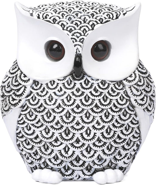 Artpaul Owl Decor Home Décor Accents Small Decor Items for Shelf Owl Figurines Home Decor Owl Decorations for Home, Office, Gifts for Owl Lover(White) - Style1-white