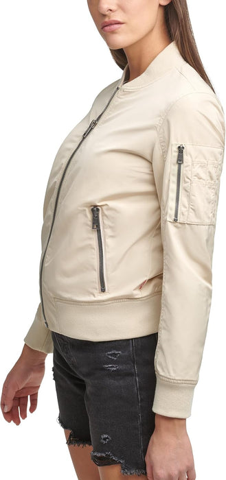Levi's Women's Women's poly bomber jacket with contrast zipper pockets Jacket