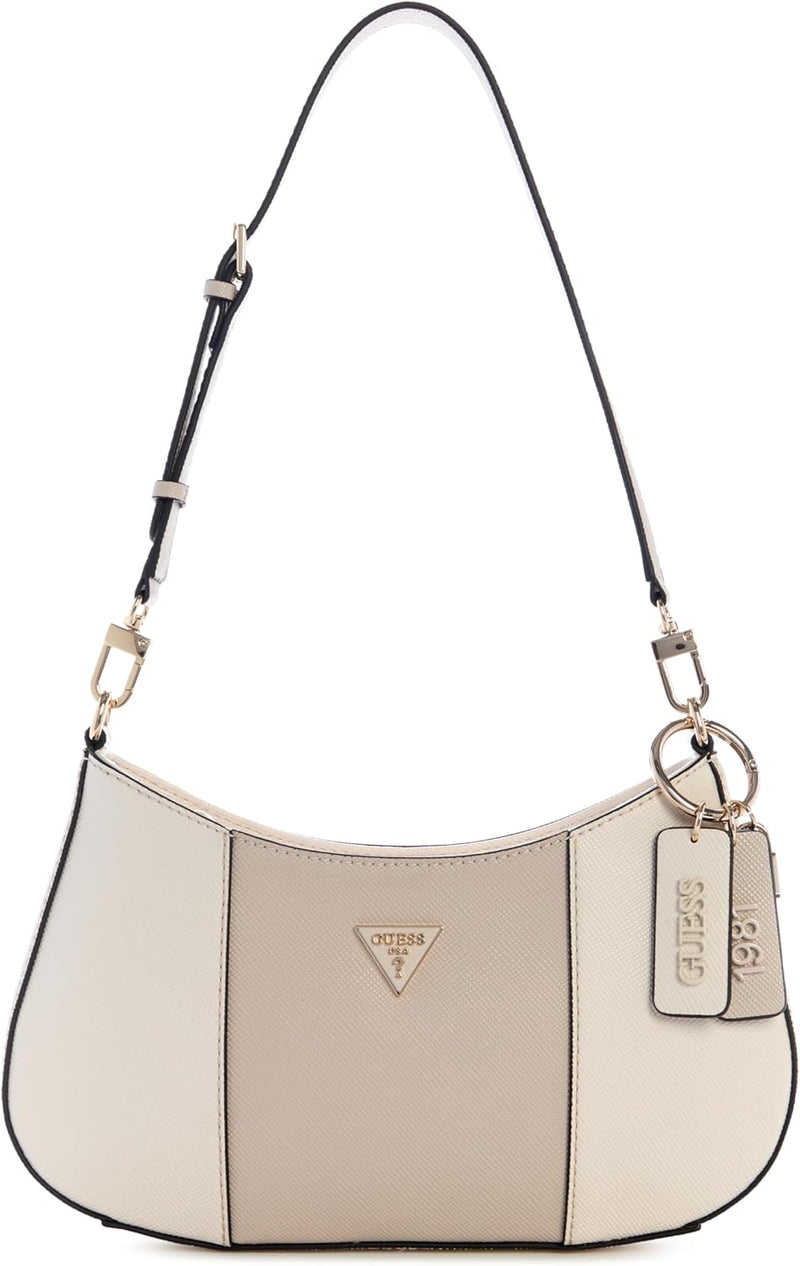 Womens Noelle Top Zip Shoulder Bag Handbag - Blanc/Off White