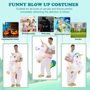 TERRIFI Inflatable Unicorn Costume for Kids, Funny Blow Up Christmas Fancy Dress Cosplay Suit for Party Festival Masquerade