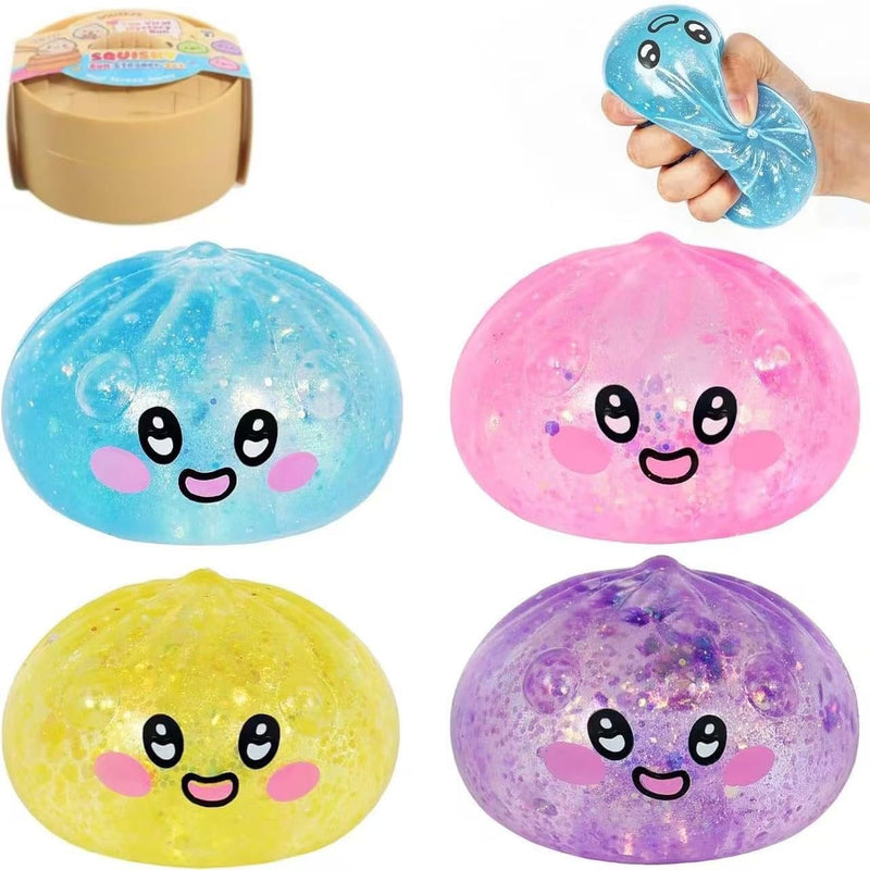 Slow Rising Maltose Squishy Toy Glitter Dumpling Mystery Box , Stress Relief Sensory Toy for Kids Adults, Soft Non-Sticky Anxiety Relief Gift for Office1 pack