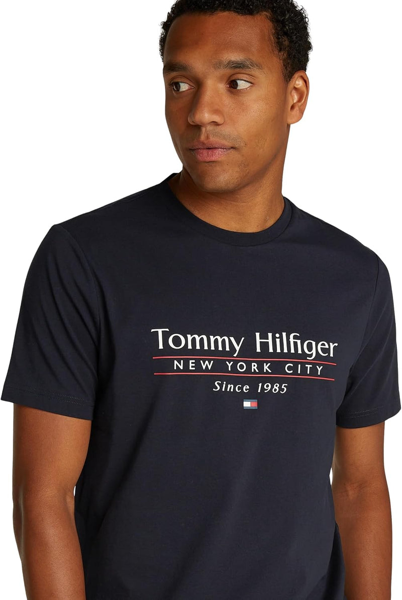 Tommy Hilfiger mens HILFIGER CENTER STACK TEE S/S T-Shirt