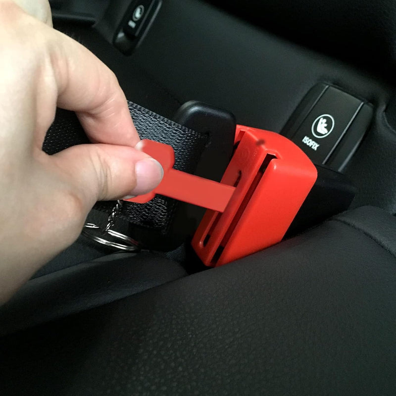 NALACAL Seat Belt Lock Cover - Prevents Kids from Unbuckling Seat Belt Buckle & Booster Seat - Premium Heavy Duty ABS Plastic & Universal Fit - Childproof Seatbelt Lock Car Accessories
