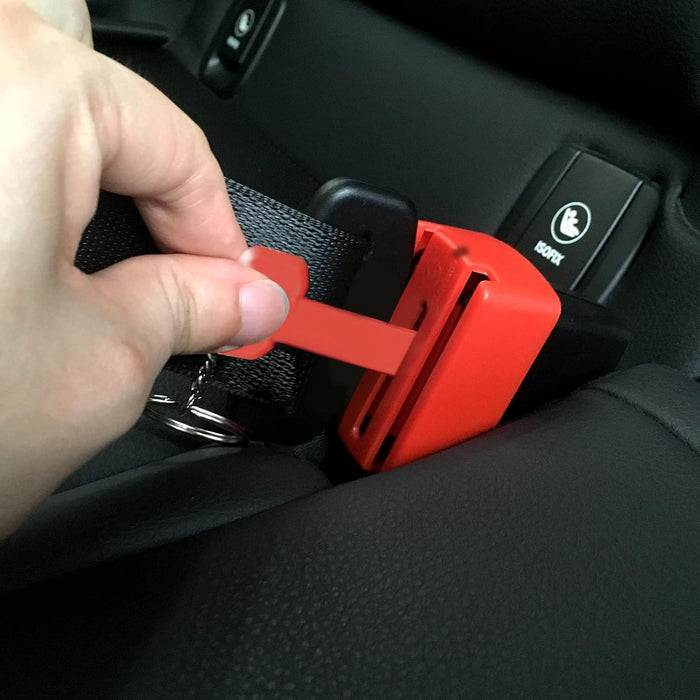 NALACAL Seat Belt Lock Cover - Prevents Kids from Unbuckling Seat Belt Buckle & Booster Seat - Premium Heavy Duty ABS Plastic & Universal Fit - Childproof Seatbelt Lock Car Accessories