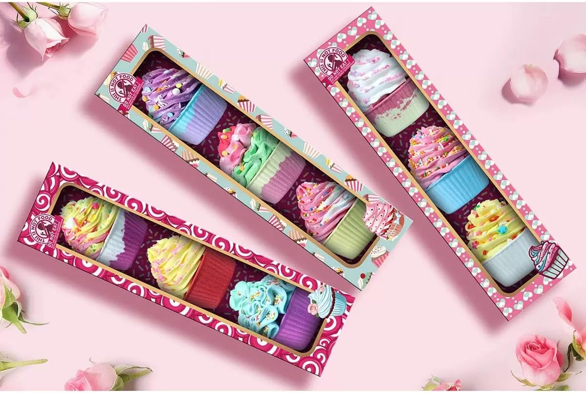 Winter in Venice Pamper Beautiful, Cupcake Bath Bombs, 9 Piece Set, 9 x 150g – image 3
