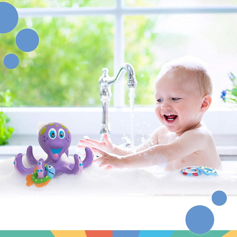 Baby Bath Toys, Octopus Bathtub Toys for Toddlers 1-3 Years Old, Floating Pool Games, Water Toys for Swimming, Ideal Birthday Gifts for Boys and Girls