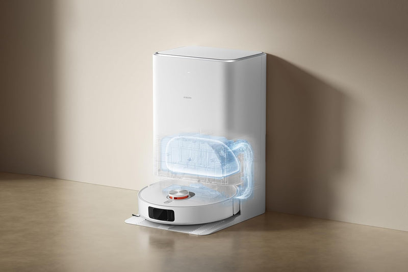 Xiaomi Robot Vacuum X20 Pro with 7000Pa Suction power, Auto Mop washing, Hot air drying, Auto dust collection, Carpet Detection, LDS, 160min Runtime, App & Voice Control, White