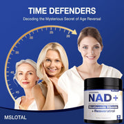 NAD+ Supplement - NAD Nicotinamide Riboside Resveratrol NAD Supplement 1000mg Pure Organic for Women and Men Anti-Aging, Energy, Concentration, 80 Capsules