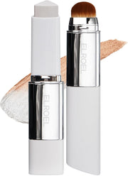 BLANC Cover Cream Stick V - Korean Color-Changing Foundation with Detachable Brush - Full to Medium Coverage Base Makeup (201 Fair, 0.45 oz) - 203 Medium