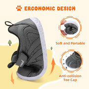 L-RUN Toddler Boys Girls Sneakers Kids Breathable Walking Shoes Barefoot Strap Non-Slip Sole Tennis Shoes