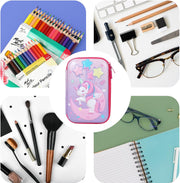 Unicorn Pencil Case for Girls, 3D Large Capacity Pen Holder, Storage Bag, Students Stationery Box, Cartoon Pencil Bag For School Gift (Pink Unicorn)