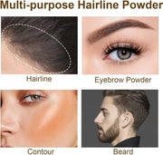 Hairline Powder Stick, Waterproof Hair Root Touch Up Powder for Thinning Hair and Bald Spots, Instant Hairline Shadow Conceals Hair Loss, Root Cover Up for Women and Men (Brown)