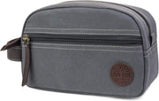 Men's Travel Kit Toiletry Bag Organizer, Canvas Travel Kit - Charcoal