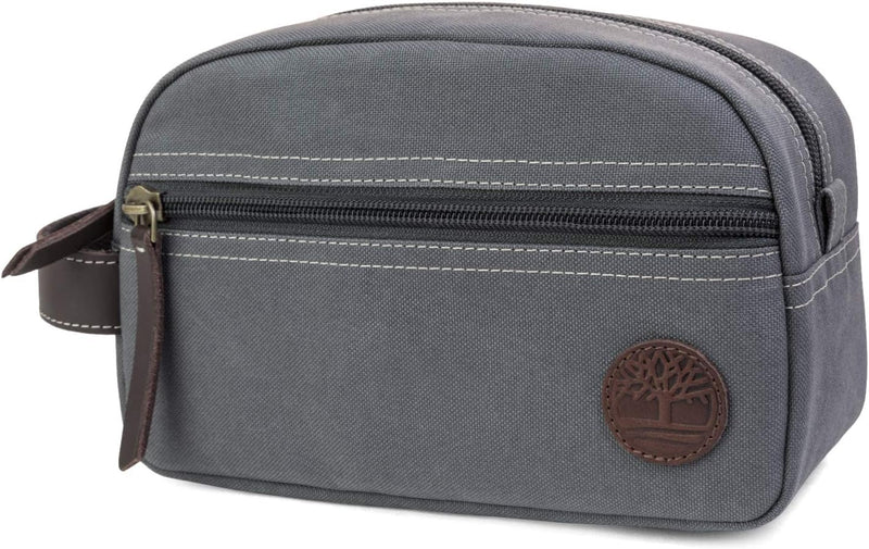 Men's Travel Kit Toiletry Bag Organizer, Canvas Travel Kit - Charcoal