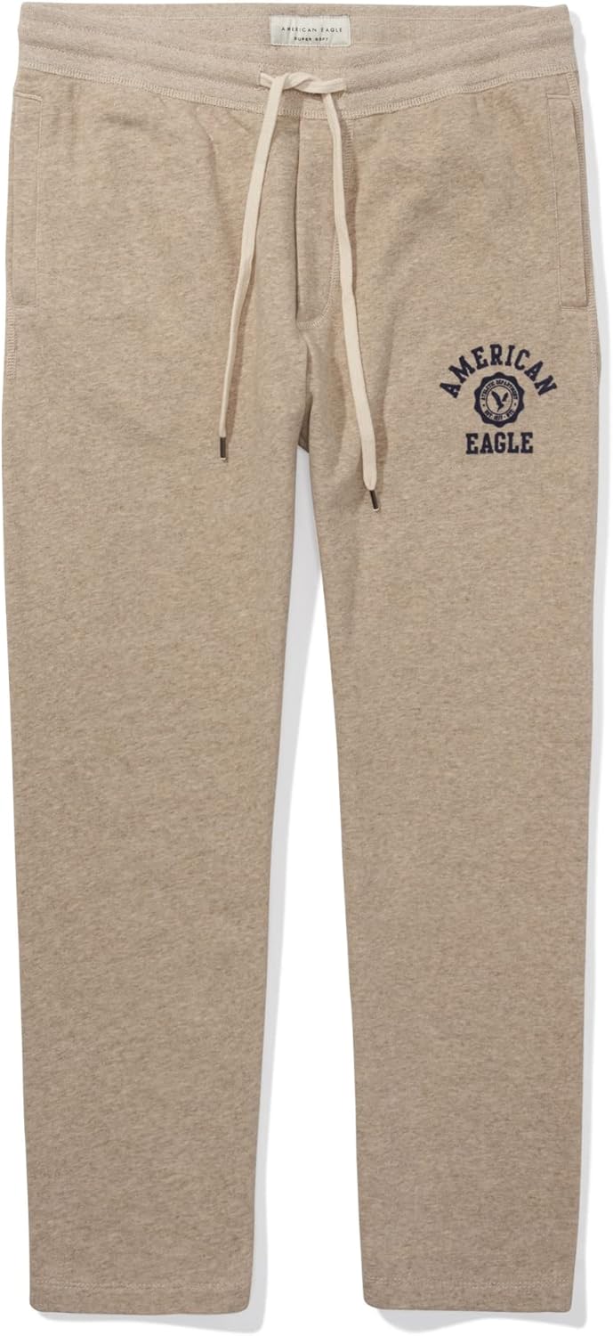 Mens Fleece Joggers Pants (pack of 1) - Oatmeal Heather