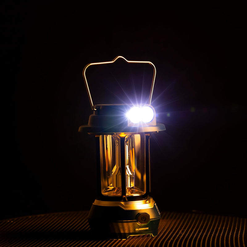 Olsenmark LED Emergency Lantern with Solar OME2824, Energy Efficient Design, Super Bright and 7 Hours Working Compact, Portable and Light-Weight Design with Long Operating Time
