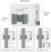 Sulfar Broom and Mop Holder, Pack of 4 Broom Gripper Holds Self Adhesive Reusable No Drilling Super Anti-Slip, Wall Mounted Storage Rack Storage & Organization Your Home, Kitchen Wardrobe