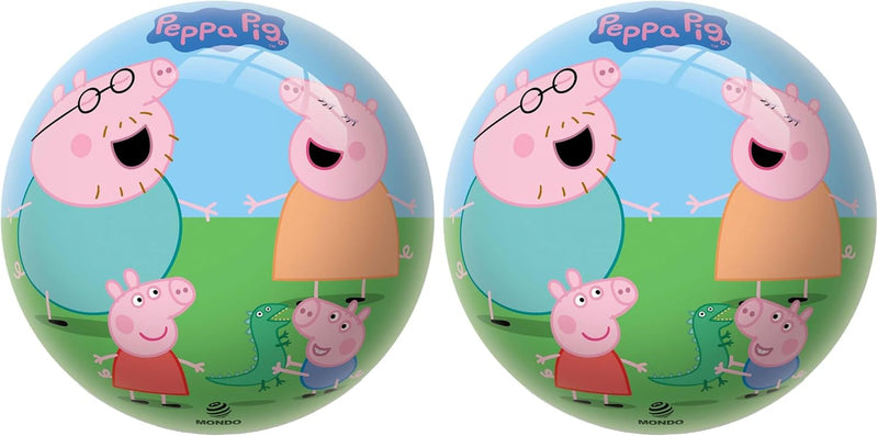 Mondo PVC Ball Peppa Pig 23cm, 26030, Multicolor - 23 cm (Pack of 2)