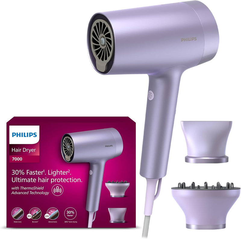 Philips Advanced Drycare Pro Hairdryer, 2200 W, Black, BHD274/03, 2 Years Warranty - [NEW] BHD720/13, Lilac Letallic