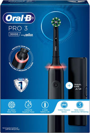 Oral B iO2 Series 2 Rechargeable Electric Toothbrush, 3 Smart Modes, iO Technology, Pressure Sensor, Adaptive Micro Pulsations - IOS2.IC9.1K - Black - Pro 3000 Black