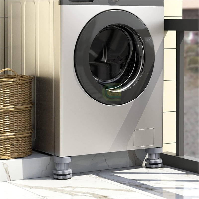 Anti Vibration Pads for Washer & Dryer - 8Pcs Adjustable Rubber Feet - Noise Reducing, Anti-Slip, Stabilizes & Prevents Walking - Protects Pedestals, Easy Install, Durable Design