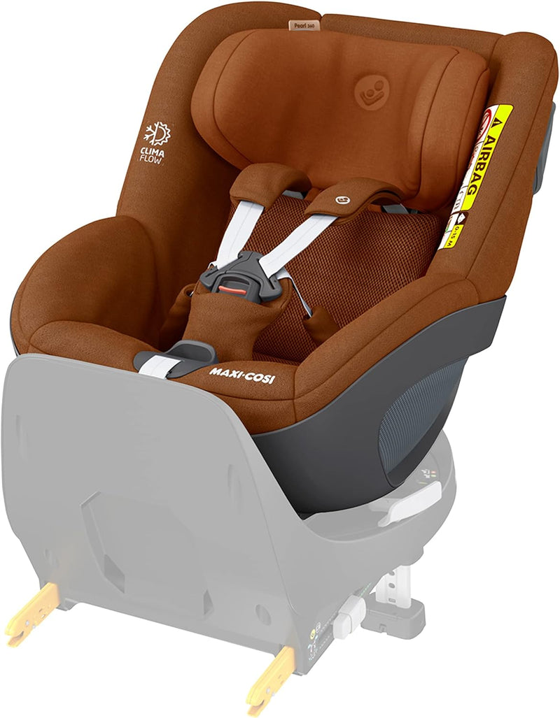 Maxi-Cosi Pearl 360 i-Size Infant Car Seat, 360 Swivel Car Seat, G-CELL Side Impact Protection, One-Hand Rotation, ClimaFlow, 0-4 Years, Authentic Red, 2 Year Warranty