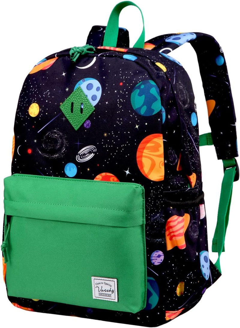 Kids School Backpack Rucksack for Boys Girls Children's Toddler Backpack Kindergarten Book Bag with Chest Buckle - Space-180 Medium