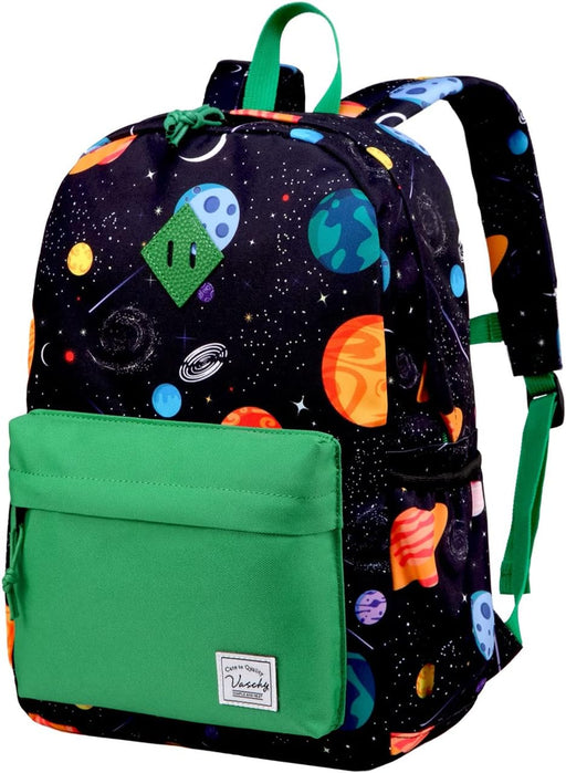 Kids School Backpack Rucksack for Boys Girls Children's Toddler Backpack Kindergarten Book Bag with Chest Buckle - Space-180 Medium