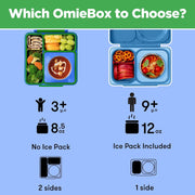 OmieBox Kids Insulated Leakproof Bento Lunch Box with Food Jar (Monster Blue)