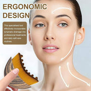 Lymphatic Contour Face Brush Facial Dry Brushing Tool for Jawline, Chin & Face Sculpting Soft Bristle Massager for Lymphatic Drainage, Puffiness Relief, Skin Tightening & Fatigue Relief