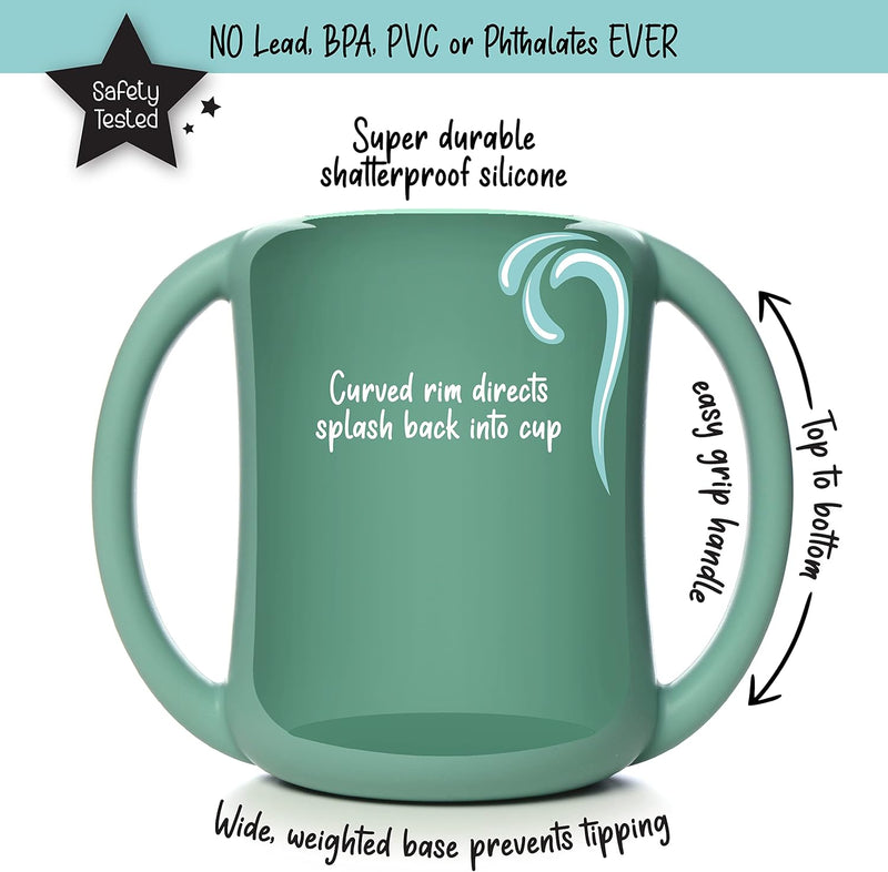 PrimaStella Unbreakable Silicone Baby and Toddler Training Cup (Periwinkle)
