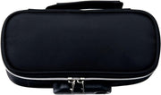 Canvas Locking Pencil Case, Large Capacity Spacious Storage Secure Locking Stationery Pouch with Combination Lock, Ideal for School Office (Black) - Black